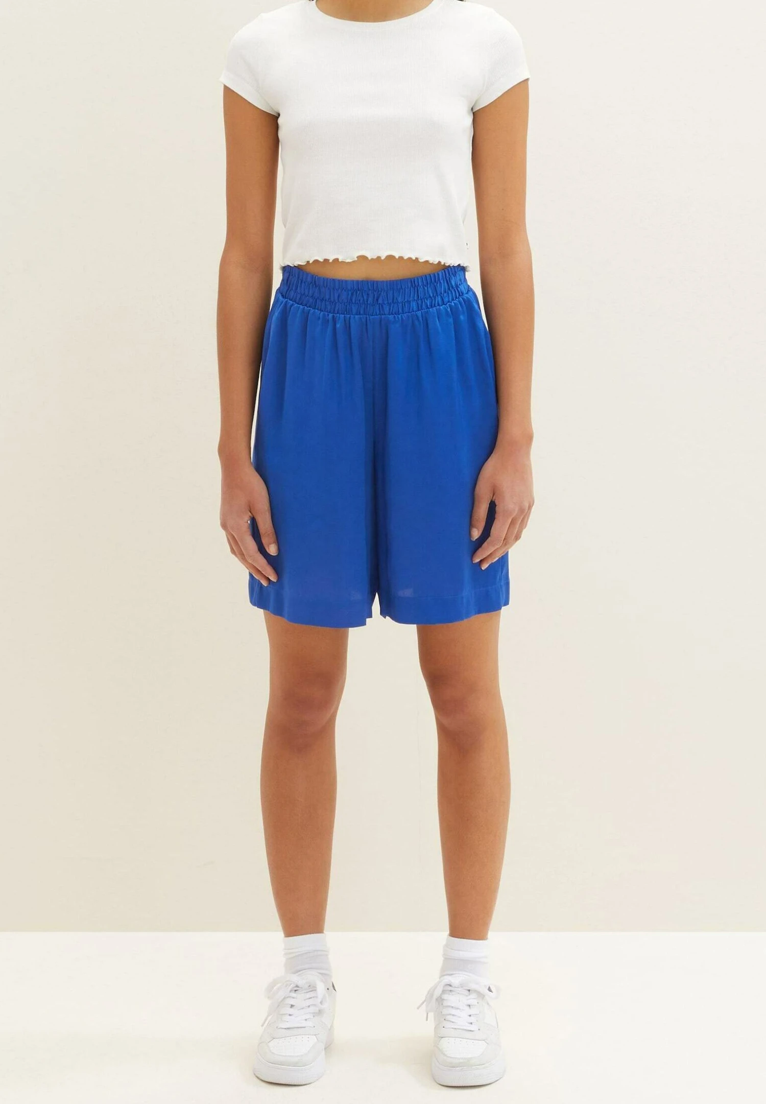 TOM TAILOR Denim Mit Elastischem Bund - Shorts - Shiny Royal Blue 5 TOM TAILOR Denim Mit Elastischem Bund - Shorts - Shiny Royal Blue - Afbeelding 5