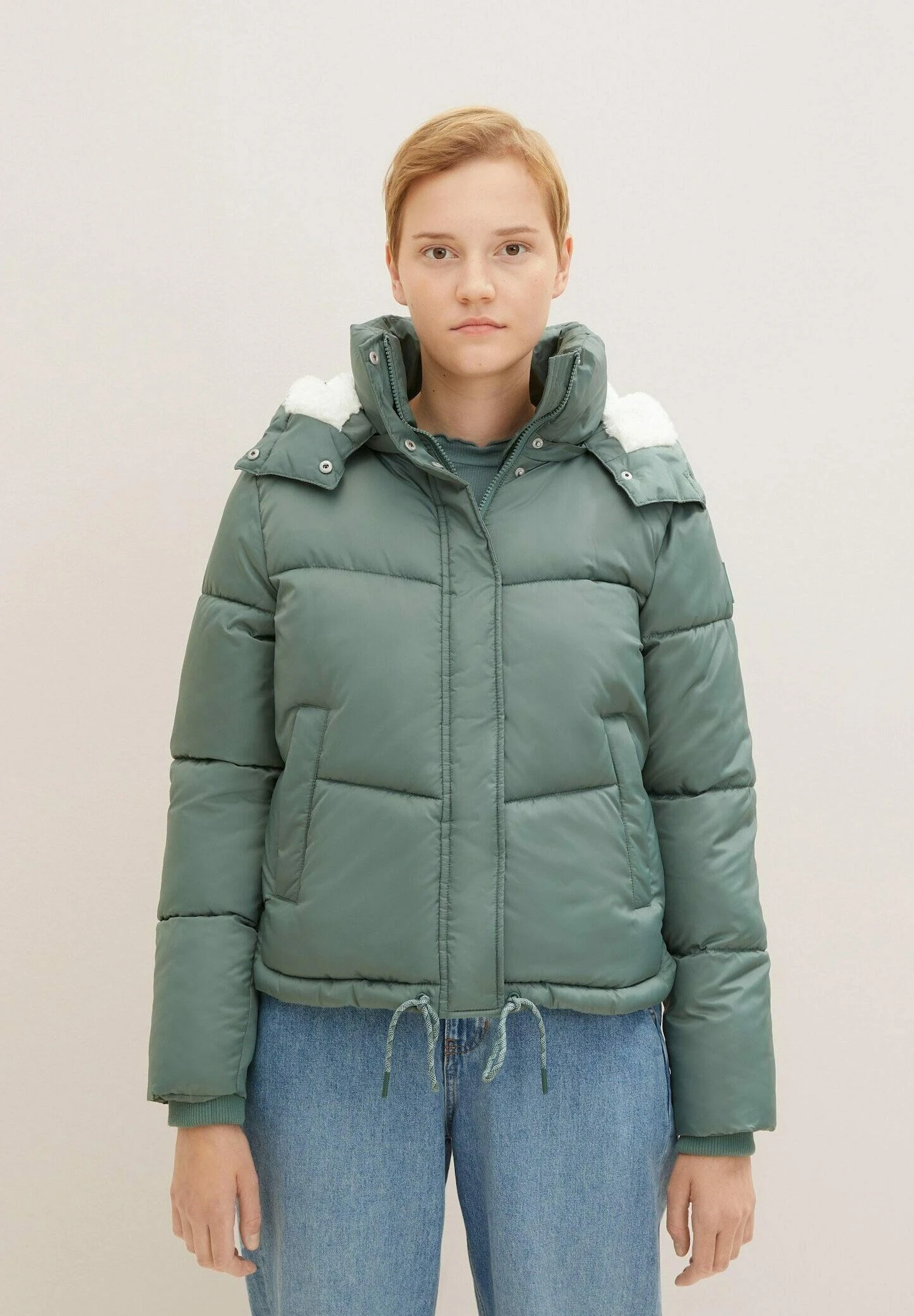 TOM TAILOR Denim Mit Abnehmbarer Kapuze - Winterjas - Green Dust 1 TOM TAILOR Denim Mit Abnehmbarer Kapuze - Winterjas - Green Dust