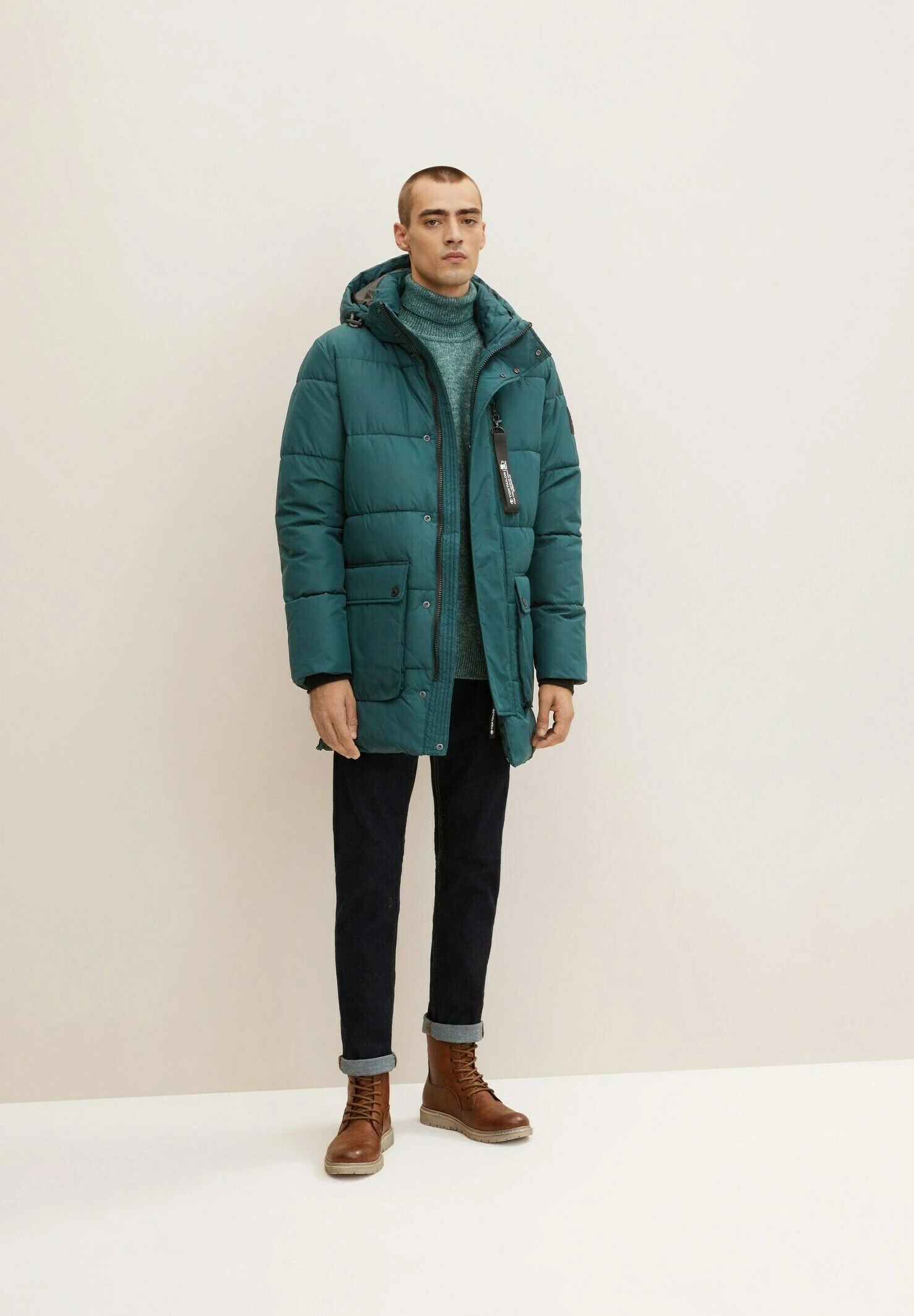 Tom Tailor Mit Kapuze - Winterjas - Deep Green Lake 2 Tom Tailor Mit Kapuze - Winterjas - Deep Green Lake - Afbeelding 2