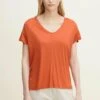Tom Tailor V-Ausschnitt - T-Shirt Basic - Mango Orange