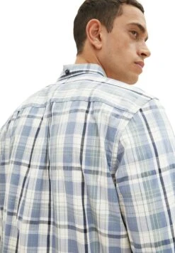 Tom Tailor Mit Karomuster - Overhemd - Mid Blue Green Check -Tom Tailor 03882a05181d42c8b98f297b0a16c8a5