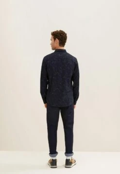 Tom Tailor Gemustertes- Overhemd - Navy Shades Big Design -Tom Tailor 03a4693d5efd49a5aac539f8228ec608