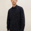 Tom Tailor Gemustertes- Overhemd - Navy Shades Big Design