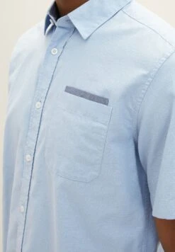 Tom Tailor Kurzarmh Mit Struktur - Overhemd - Blue Off White Structure -Tom Tailor 03edb49f63c54f9188ab010914c4ce44