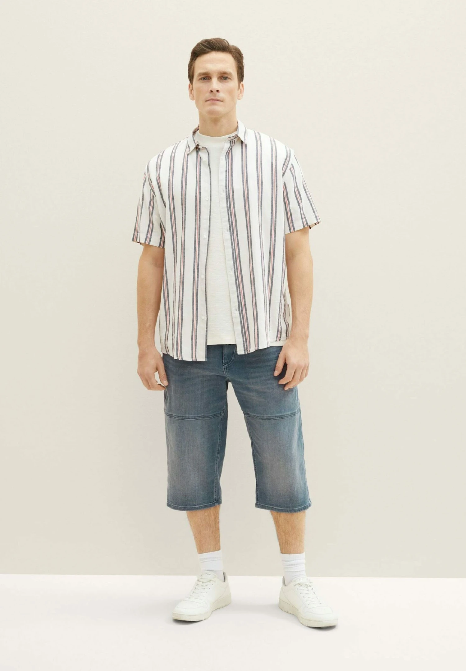 Tom Tailor Morris Overknee - Jeansshort - Mid Stone Blue Grey Denim 6 Tom Tailor Morris Overknee - Jeansshort - Mid Stone Blue Grey Denim - Afbeelding 6