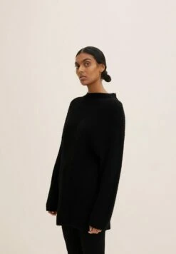 Tom Tailor Langer Mit Str - Trui - Deep Black