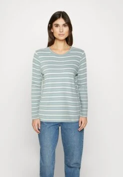 Tom Tailor Crew Neck Stripe Longsleeve - Longsleeve - Tourmaline/Off-White