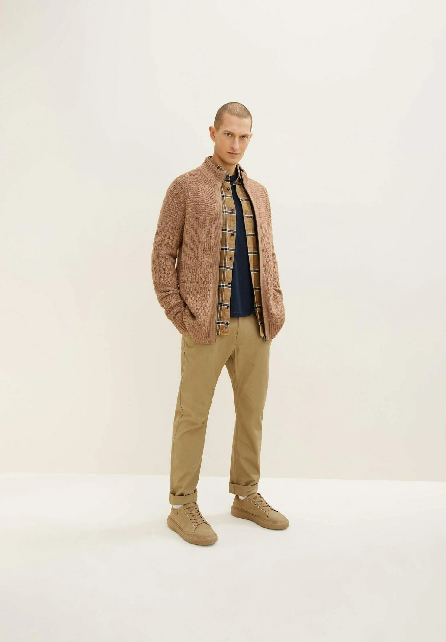 Tom Tailor Mit Struktur - Vest - Havana Brown Melange 2 Tom Tailor Mit Struktur - Vest - Havana Brown Melange - Afbeelding 2