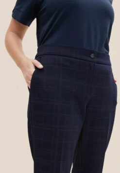 Tom Tailor Mit Karomuster  - Broek - Printed Big Navy Grid Check -Tom Tailor 051f9c2bcf8b46fe8f70ac8ed52d7932