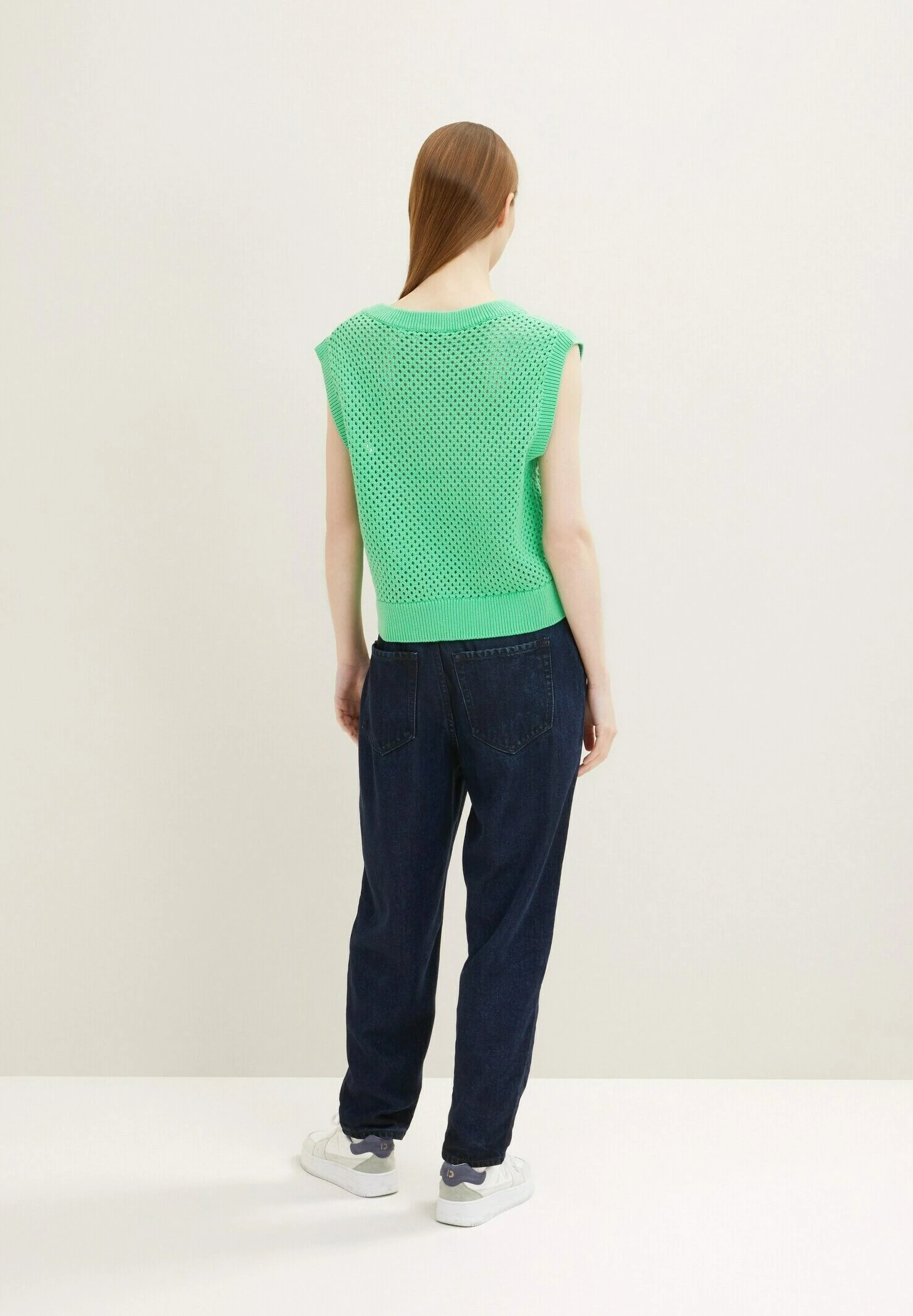 TOM TAILOR Denim Mit V-A - Top - Strong Green 3 TOM TAILOR Denim Mit V-A - Top - Strong Green - Afbeelding 3