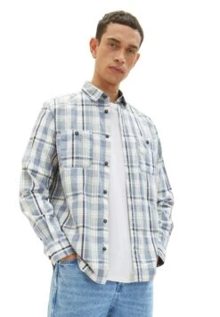 Tom Tailor Mit Karomuster - Overhemd - Mid Blue Green Check -Tom Tailor 0559a59c224d4be4ab74eda18b4bcb79