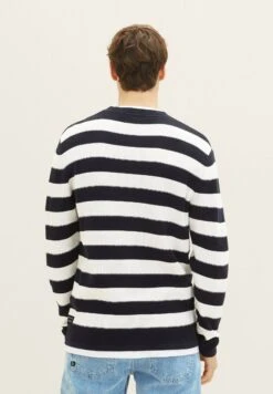 TOM TAILOR Denim Trui - Navy White Block Stripe -Tom Tailor 059c8cac26654d42a3372d785ba0c773
