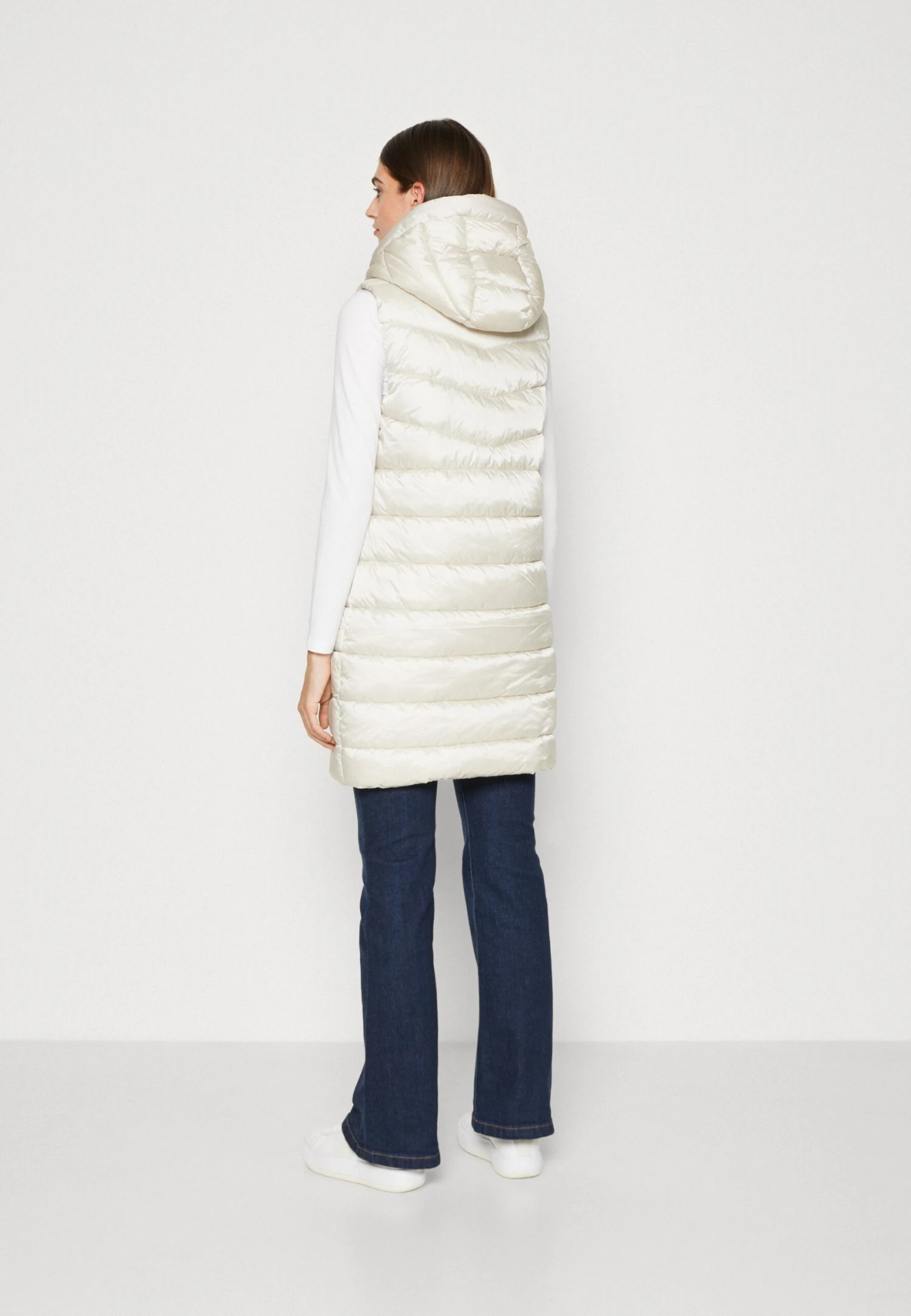 Tom Tailor Long Lightweigt Vest - Bodywarmer - Clouds Grey 3 Tom Tailor Long Lightweigt Vest - Bodywarmer - Clouds Grey - Afbeelding 3