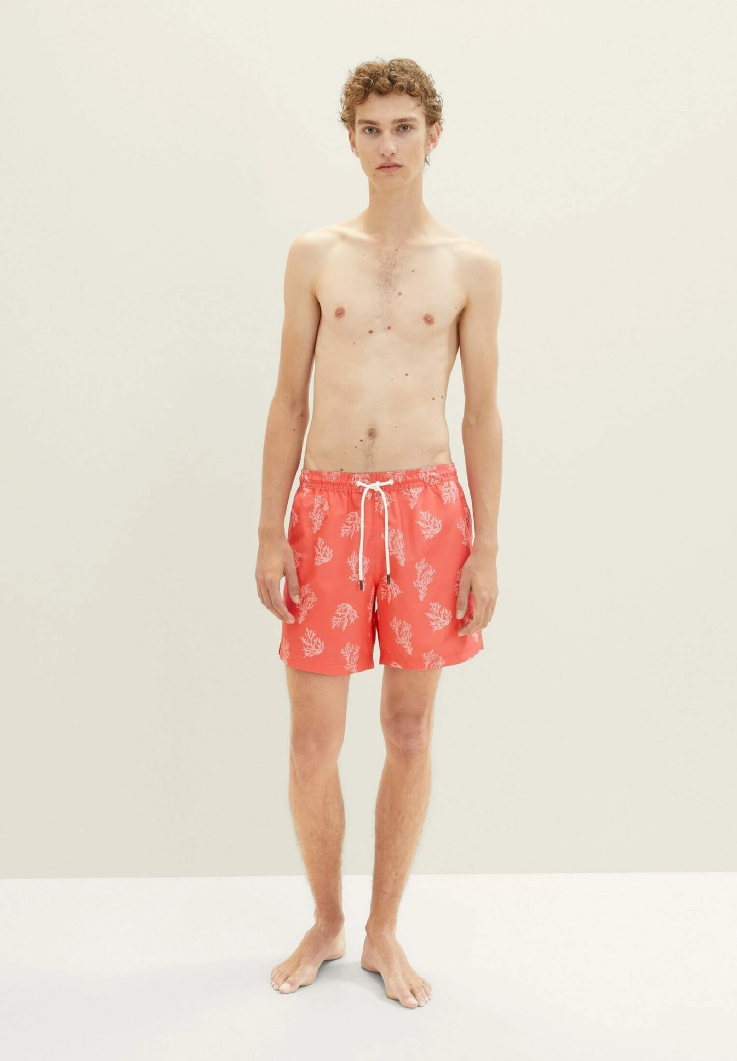 TOM TAILOR Denim Mit Allover-Print - Zwemshorts - Red White Big Coral Print 2 TOM TAILOR Denim Mit Allover-Print - Zwemshorts - Red White Big Coral Print - Afbeelding 2