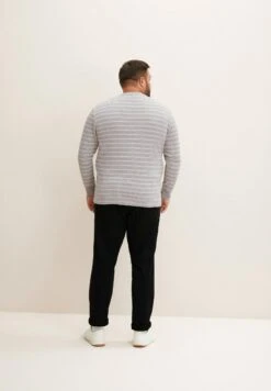 Tom Tailor Langarm - Trui - Grey Twotone White Stripe -Tom Tailor 07297011edb9415f95e28777f417662f