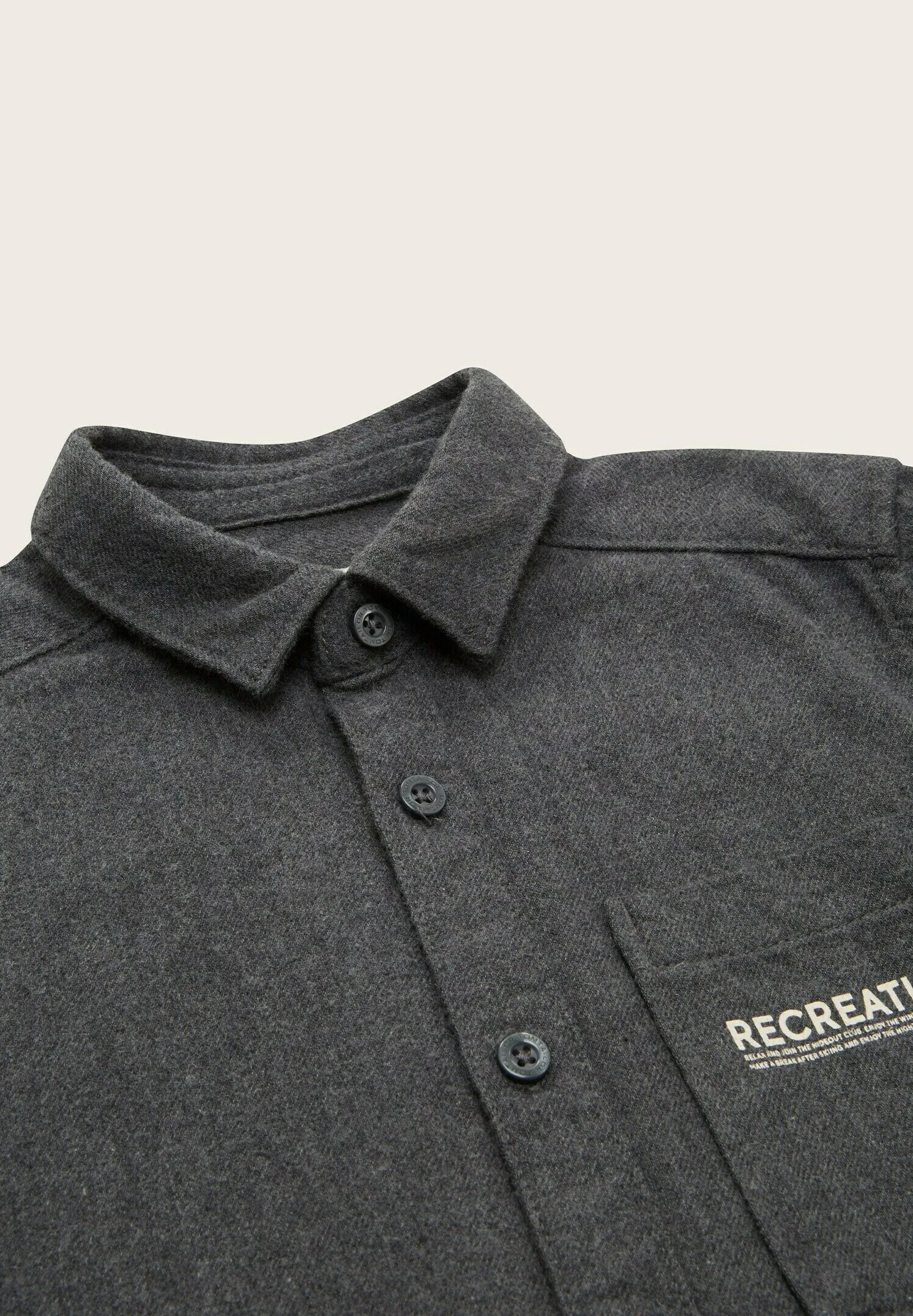 Tom Tailor Flanellhemd - Overhemd - Dark Grey Melange 3 Tom Tailor Flanellhemd - Overhemd - Dark Grey Melange - Afbeelding 3