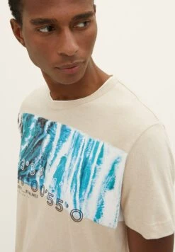 Tom Tailor Mit Print - T-Shirt Print - Caramel Beige Fine Stripe 10 Tom Tailor Mit Print - T-Shirt Print - Caramel Beige Fine Stripe -Tom Tailor 0890aea3d4974b45a9de077393a1a93c