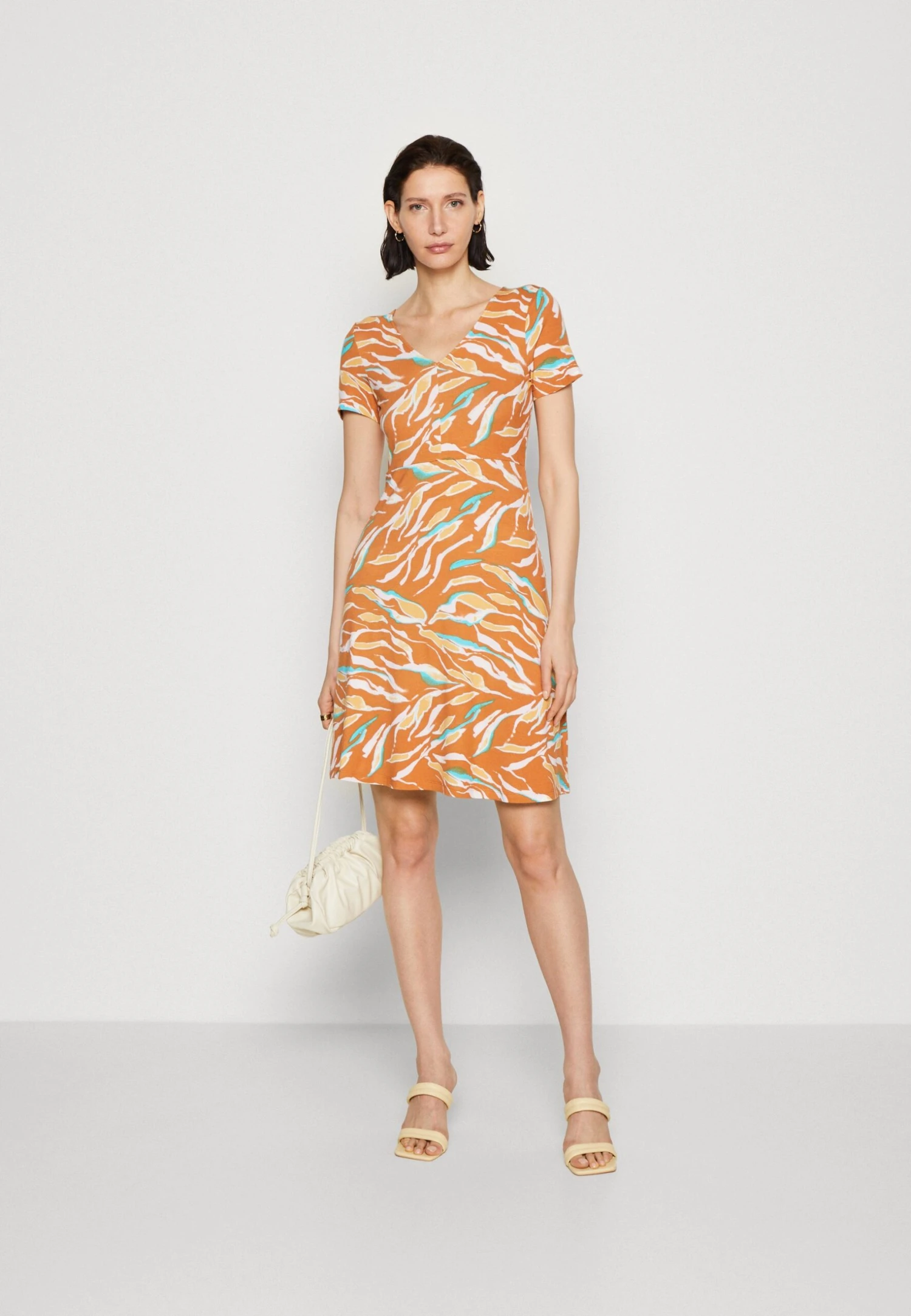 Tom Tailor Dress Easy- Jerseyjurk - Brown 2 Tom Tailor Dress Easy- Jerseyjurk - Brown - Afbeelding 2