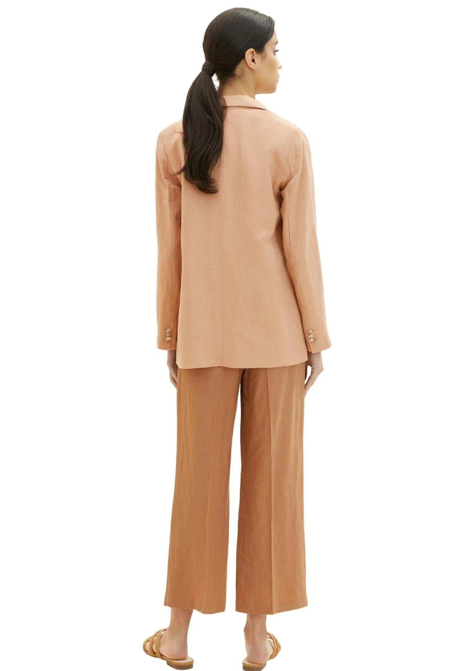 Tom Tailor Lea Straight Fit - Broek - Muted Hazel Brown 3 Tom Tailor Lea Straight Fit - Broek - Muted Hazel Brown - Afbeelding 3