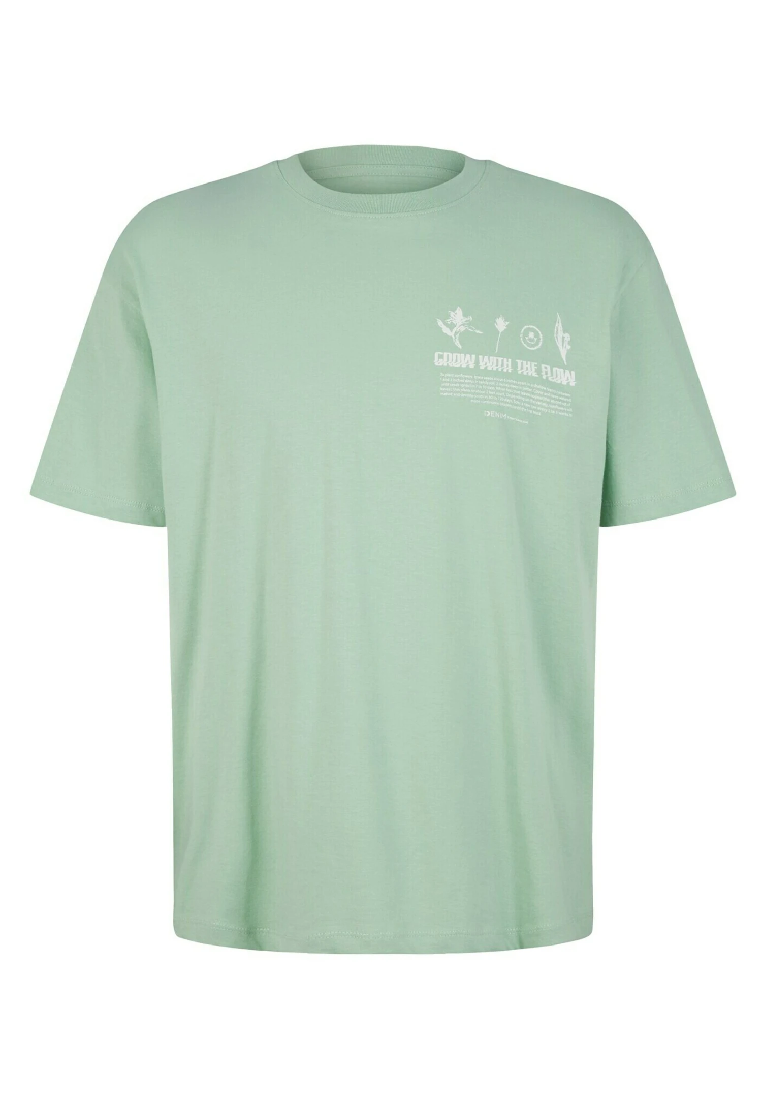 TOM TAILOR Denim Mit Print - T-Shirt Print - Placid Green 1 TOM TAILOR Denim Mit Print - T-Shirt Print - Placid Green