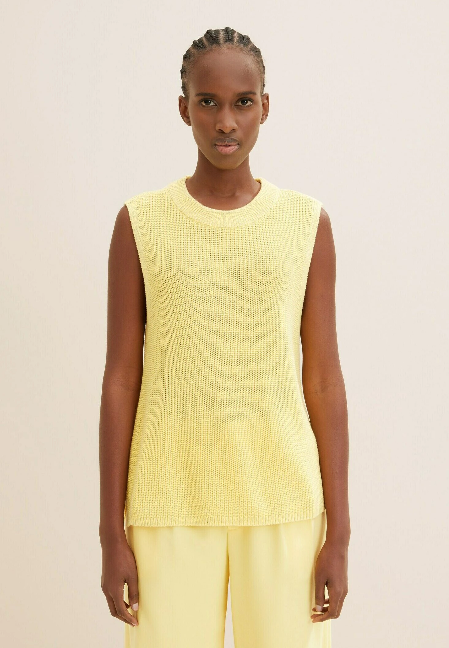 TOM TAILOR Denim Trui - Soft Pale Yellow 1 TOM TAILOR Denim Trui - Soft Pale Yellow