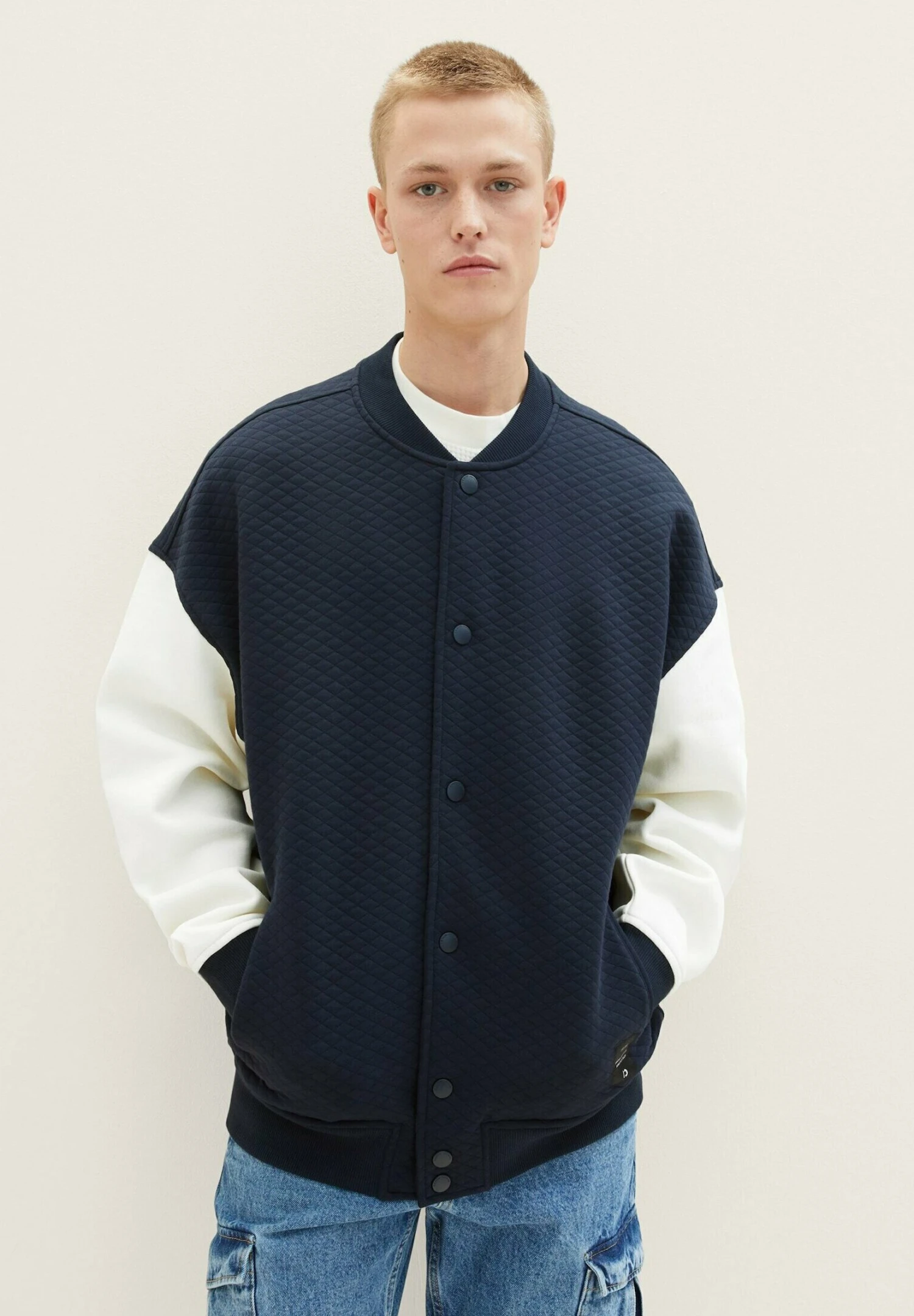 TOM TAILOR Denim Sweater Met Rits - Sky Captain Blue 1 TOM TAILOR Denim Sweater Met Rits - Sky Captain Blue