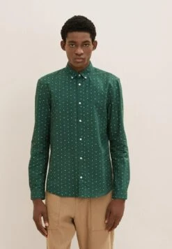 TOM TAILOR Denim Overhemd - Green Small Boxes Print