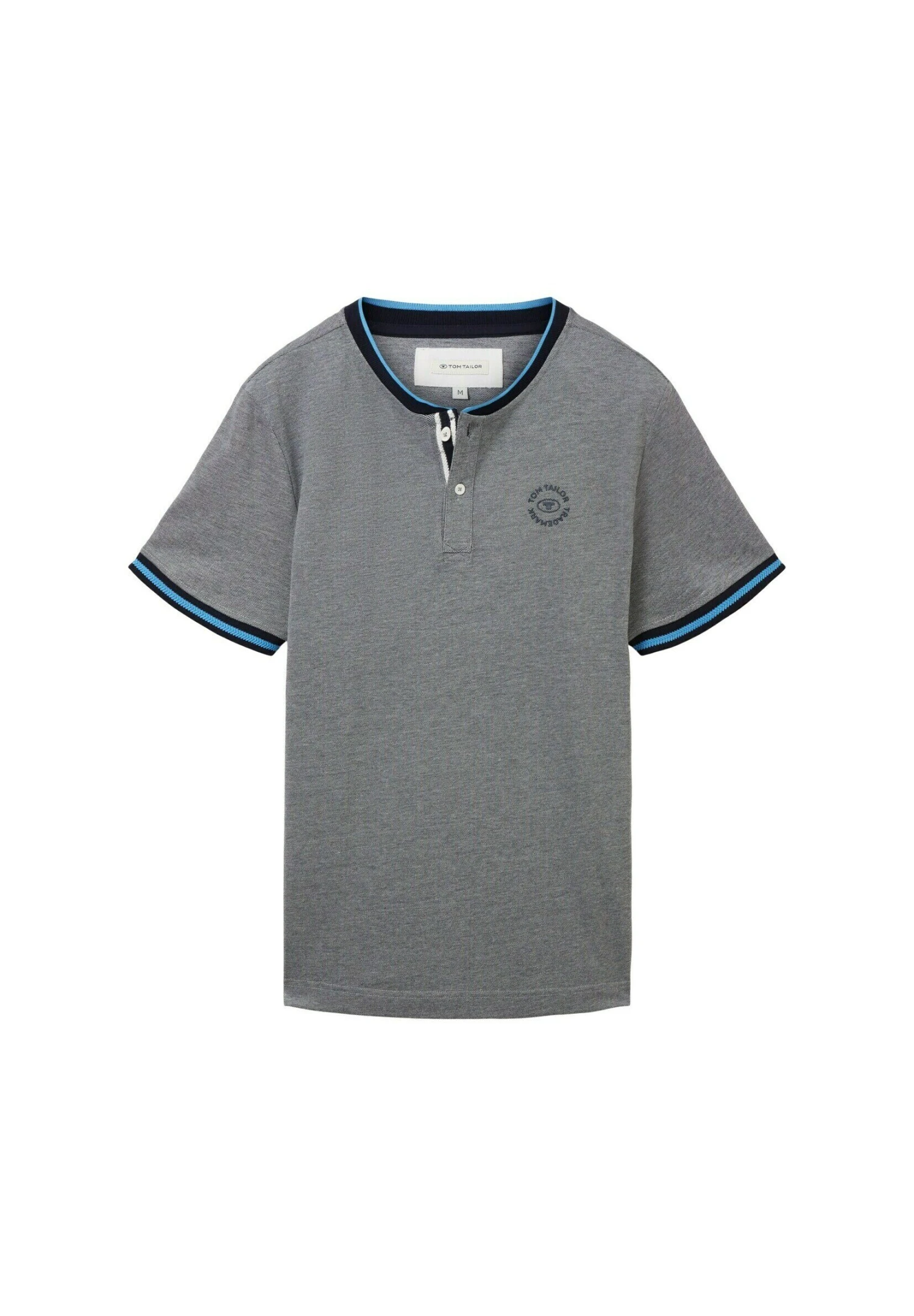 Tom Tailor T-Shirt Basic - Navy Offwhite Two Tone 5 Tom Tailor T-Shirt Basic - Navy Offwhite Two Tone - Afbeelding 5