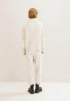 TOM TAILOR Denim Mit Troyer Kragen - Trui - Creme Beige Melange 8 TOM TAILOR Denim Mit Troyer Kragen - Trui - Creme Beige Melange -Tom Tailor 0c479ba57964438da9610c53deb56c98