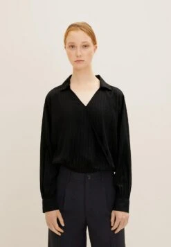 TOM TAILOR Denim In Wickeloptik - Blouse - Deep Black