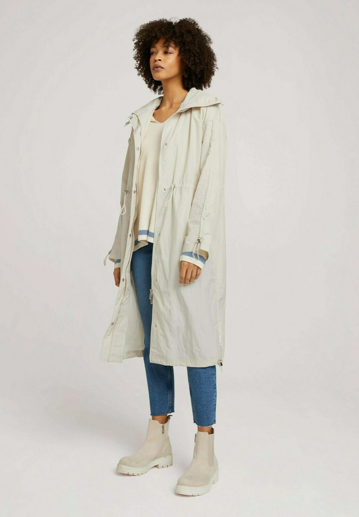 Tom Tailor Regular Fit Mit Langen Ärmeln Mit Turn-Up-Option - Parka - Light Cashew Beige 2 Tom Tailor Regular Fit Mit Langen Ärmeln Mit Turn-Up-Option - Parka - Light Cashew Beige - Afbeelding 2