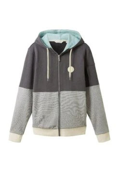 Tom Tailor Sweater Met Rits - Dark Grey Melange -Tom Tailor 0cf67fe682234cedae3e7cdb7145bfec