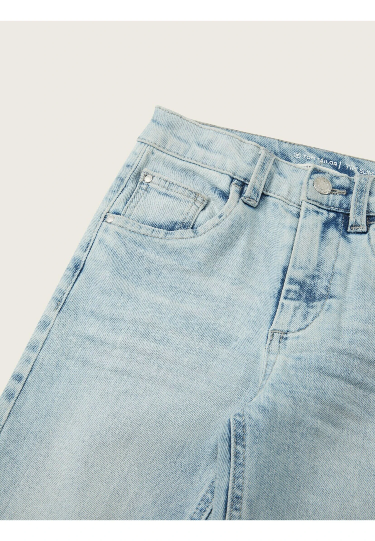 Tom Tailor Straight Leg Jeans - Light Stone Blue Denim 3 Tom Tailor Straight Leg Jeans - Light Stone Blue Denim - Afbeelding 3