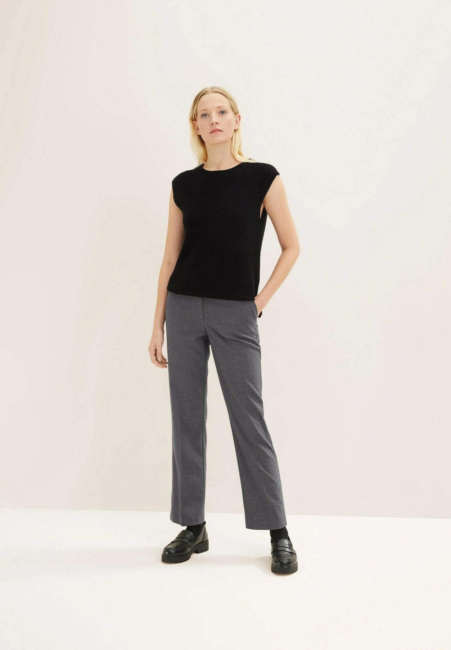 Tom Tailor Klassische Bundfalten - Chino - Evident Anthracite Melange 2 Tom Tailor Klassische Bundfalten - Chino - Evident Anthracite Melange - Afbeelding 2