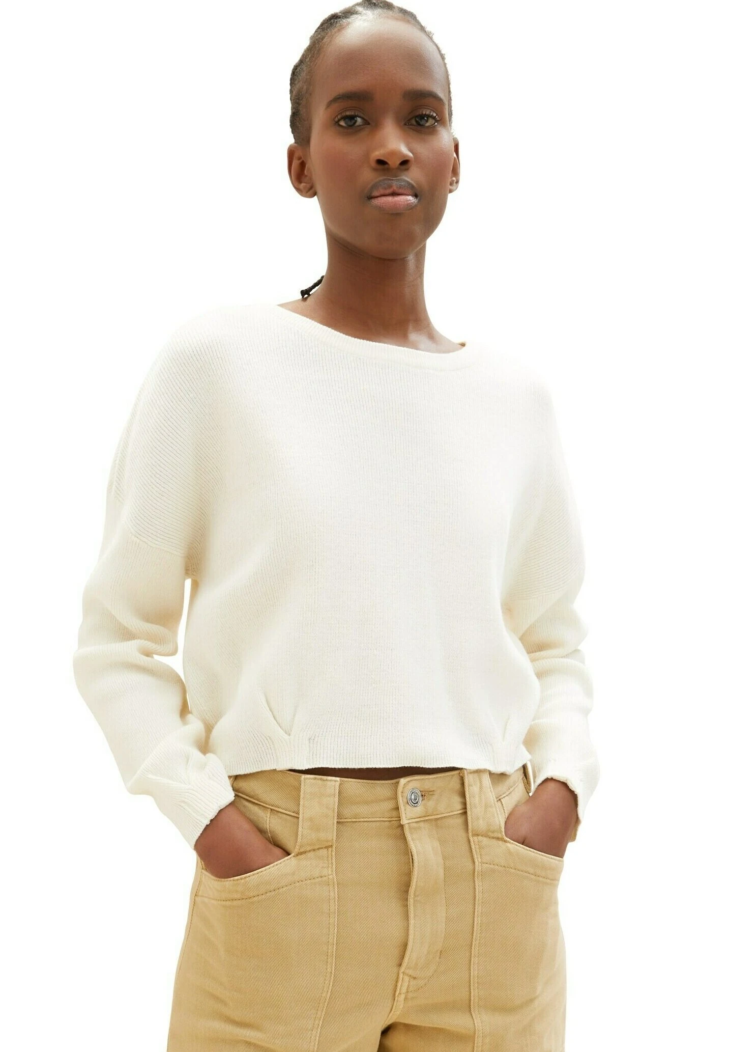 TOM TAILOR Denim Basic - Trui - Gardenia White 7 TOM TAILOR Denim Basic - Trui - Gardenia White - Afbeelding 7