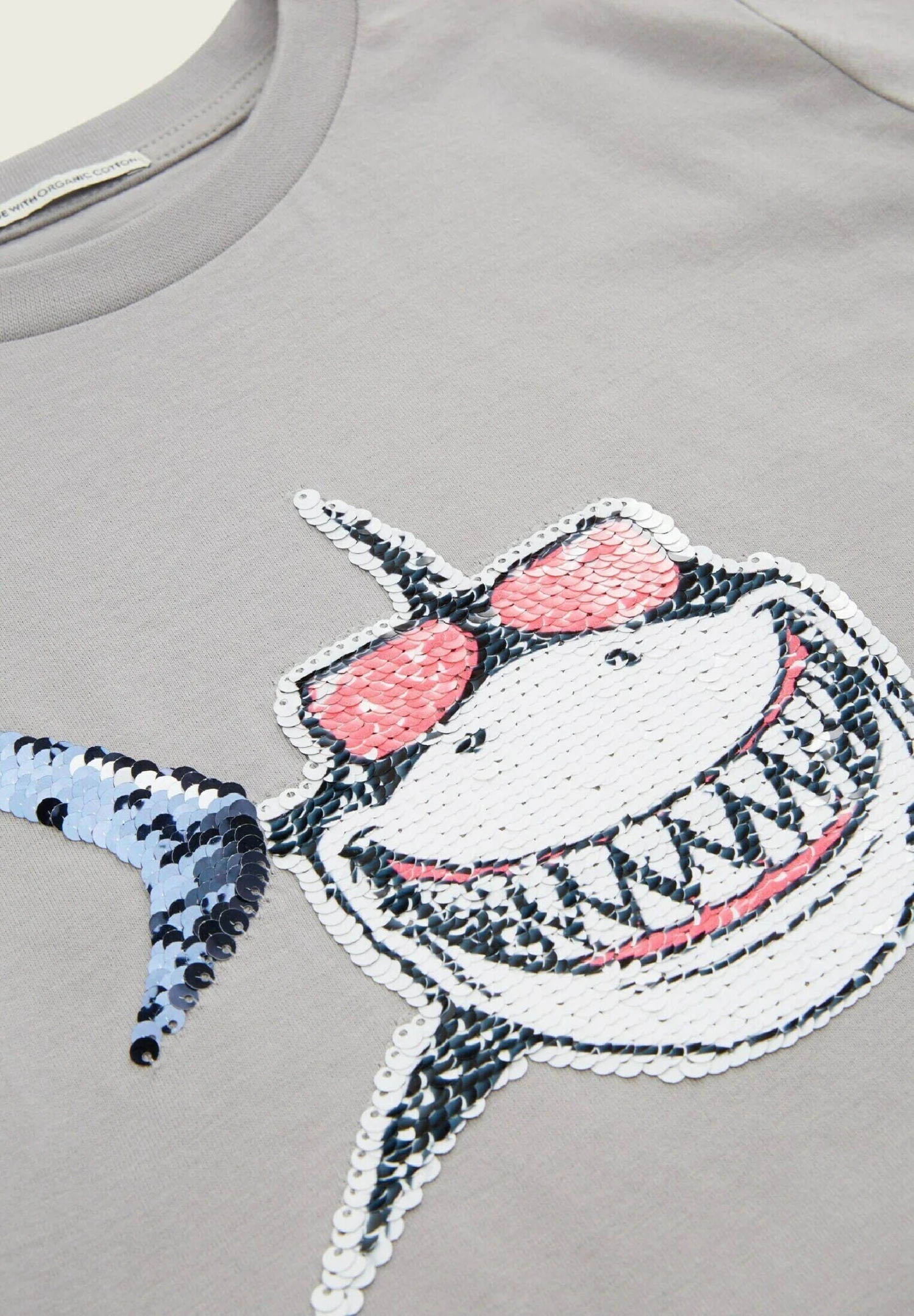 Tom Tailor Mit Wendepailletten - T-Shirt Print - Smoky Grey 3 Tom Tailor Mit Wendepailletten - T-Shirt Print - Smoky Grey - Afbeelding 3