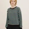 TOM TAILOR Denim Gestreiftes - Sweater - Black Brown Blue Stripe