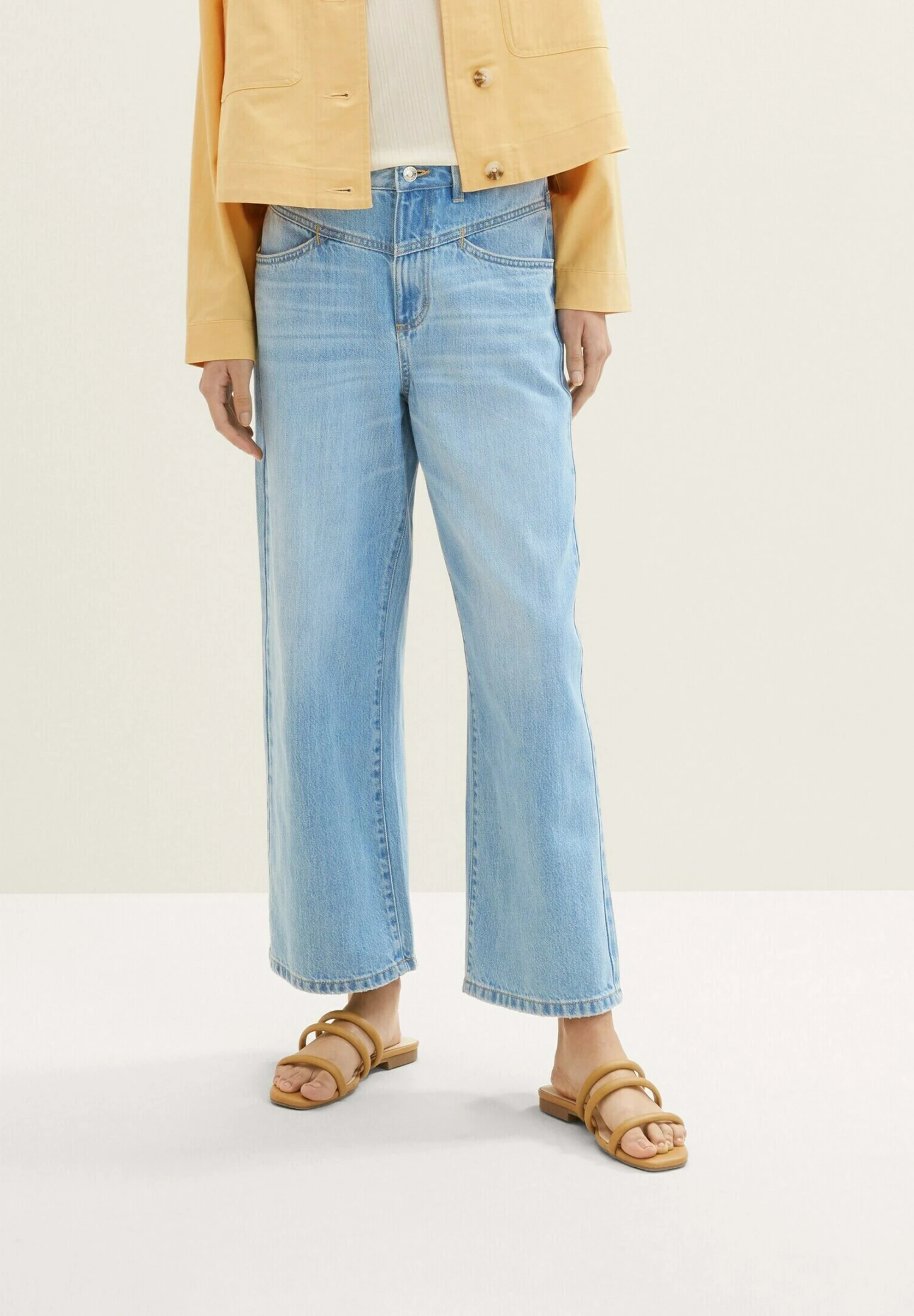Tom Tailor High Waist Culotte - Flared Jeans - Light Stone Bright Blue Denim 5 Tom Tailor High Waist Culotte - Flared Jeans - Light Stone Bright Blue Denim - Afbeelding 5