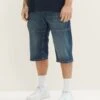 Tom Tailor Plus Overknee - Jeansshort - Used Dark Stone Blue Denim