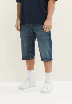 Tom Tailor Plus Overknee - Jeansshort - Used Dark Stone Blue Denim