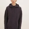 TOM TAILOR Denim Mit Struktur - Hoodie - Coal Grey
