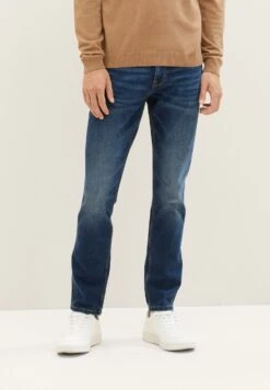 Tom Tailor Josh - Straight Leg Jeans - Mid Stone Wash Denim