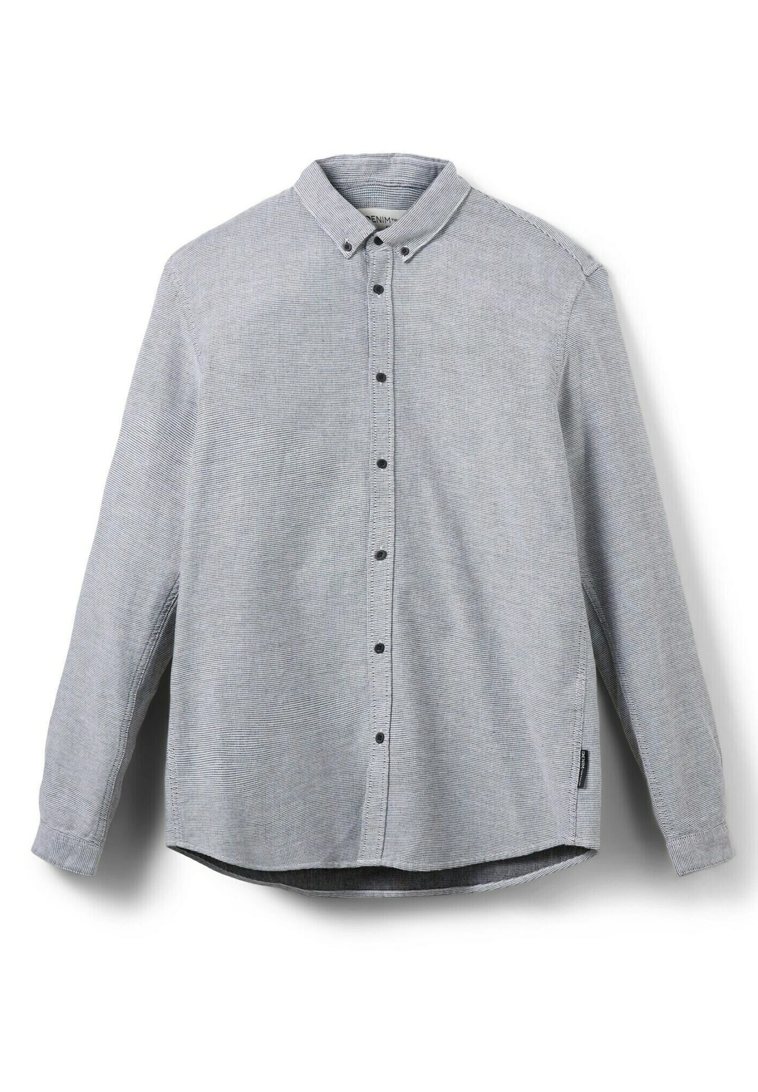 TOM TAILOR Denim Mit Struktur - Overhemd - Light Beige Black Structure 7 TOM TAILOR Denim Mit Struktur - Overhemd - Light Beige Black Structure - Afbeelding 7