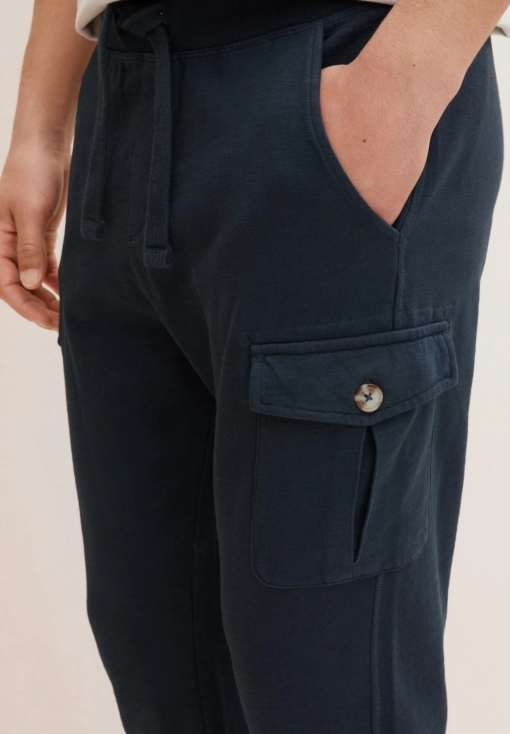 Tom Tailor Naturally Dyed- Trainingsbroek - Sky Captain Blue 4 Tom Tailor Naturally Dyed- Trainingsbroek - Sky Captain Blue - Afbeelding 4