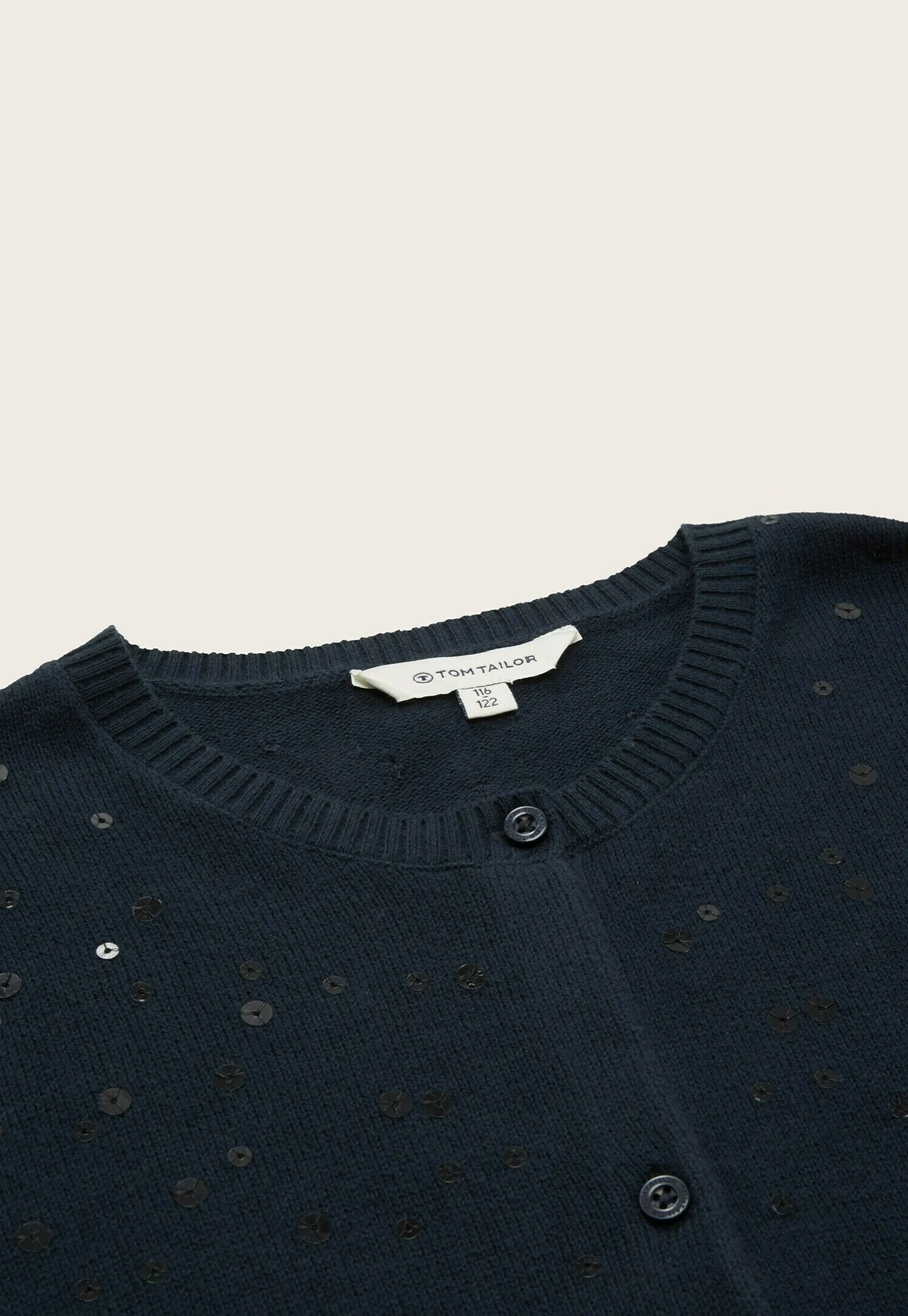 Tom Tailor Pailletten - Vest - Sky Captain Blue 3 Tom Tailor Pailletten - Vest - Sky Captain Blue - Afbeelding 3