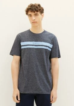 TOM TAILOR Denim T-Shirt Print - Sky Captain Blue Non Solid