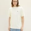 TOM TAILOR Denim Mit Struktur - T-Shirt Basic - Wool White