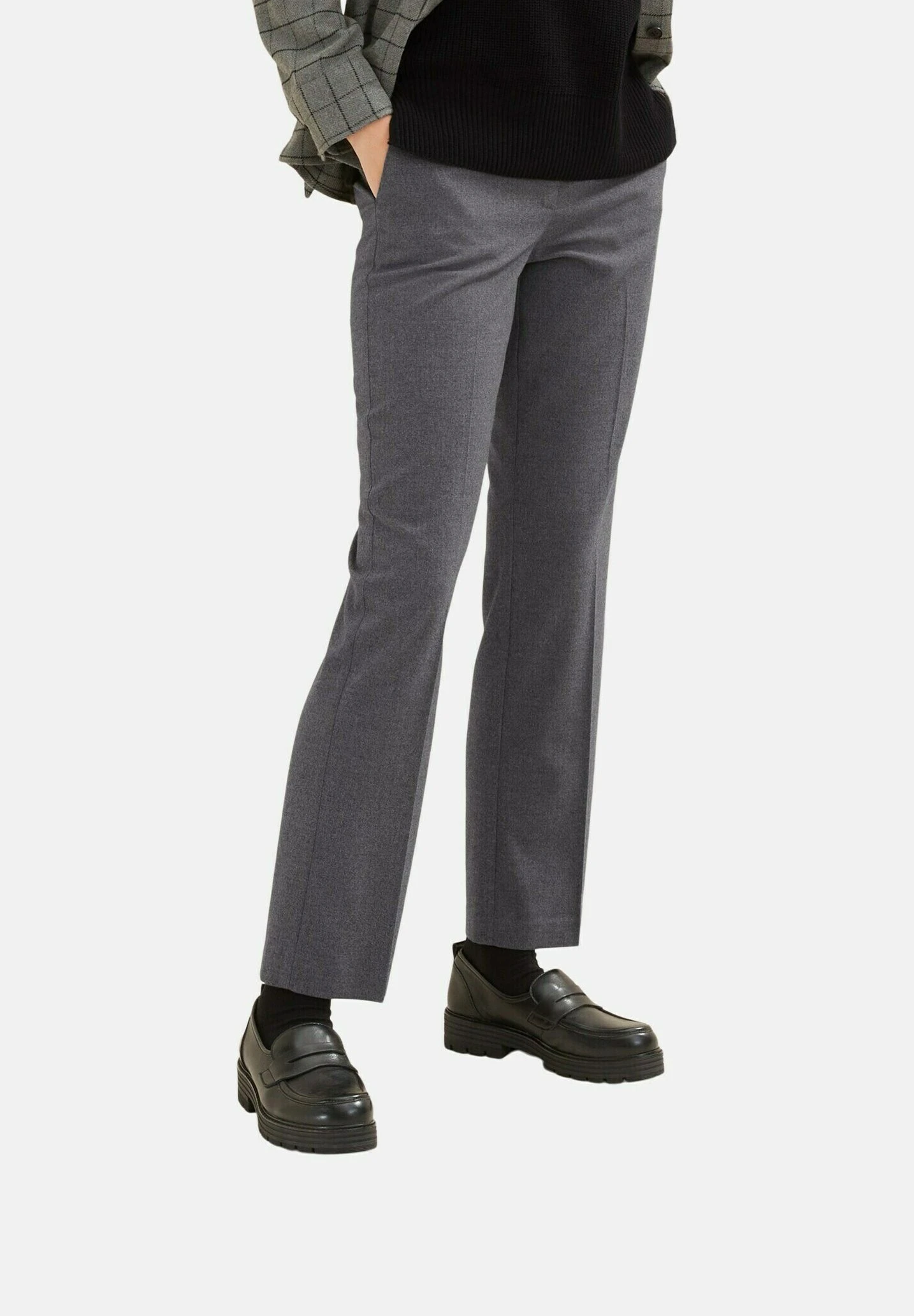 Tom Tailor Klassische Bundfalten - Chino - Evident Anthracite Melange 1 Tom Tailor Klassische Bundfalten - Chino - Evident Anthracite Melange