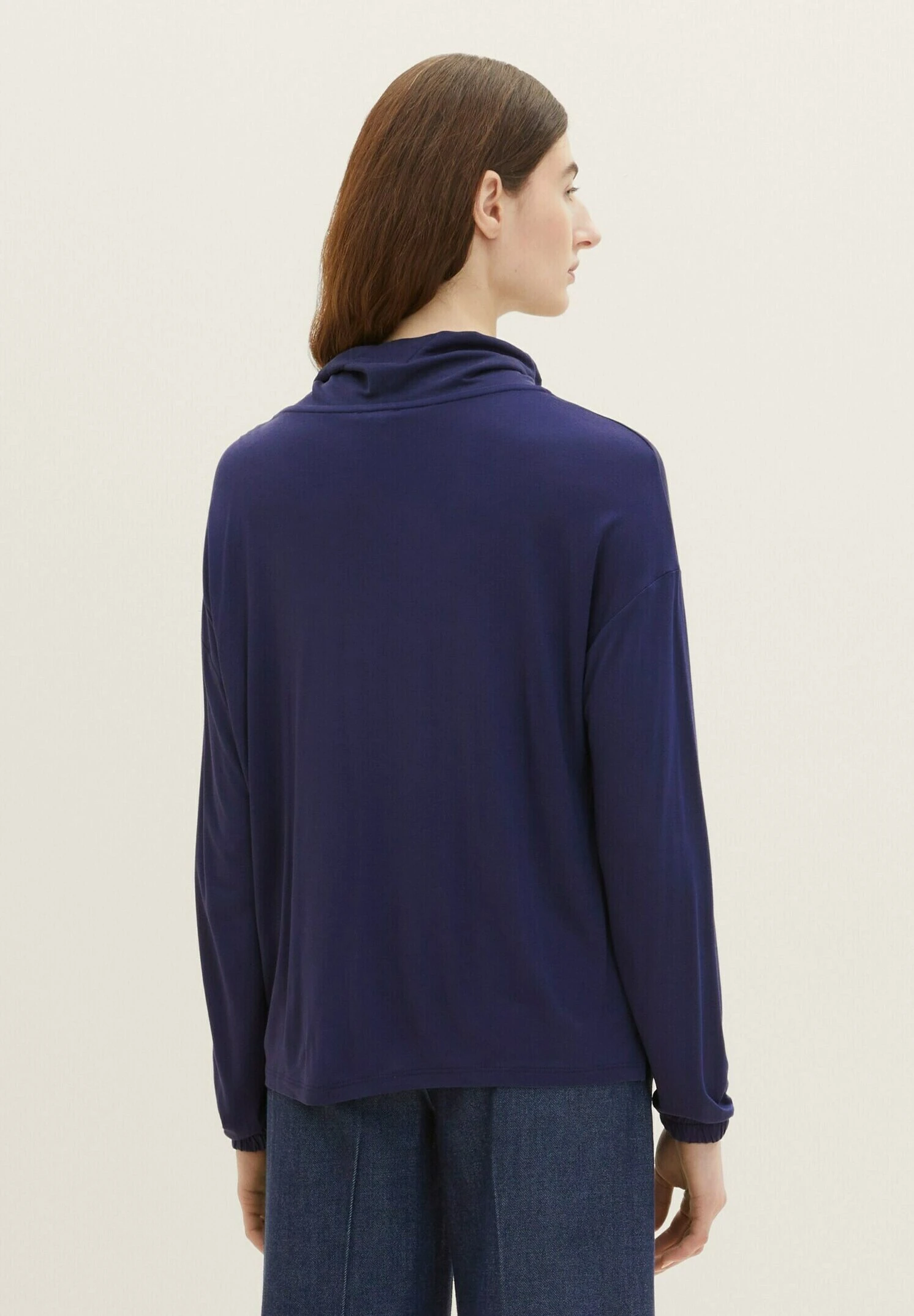 Tom Tailor Mit Volumenkragen - Longsleeve - Atlantic Ocean Blue 3 Tom Tailor Mit Volumenkragen - Longsleeve - Atlantic Ocean Blue - Afbeelding 3