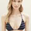 Tom Tailor Gestreiftes - Bikinitop - French Navy Aop